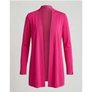 White House Black Market Pink Drapey Cardigan Raspberry Sorbet XS 570282212 NWT